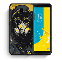 Thumbnail for Θήκη Samsung J6+ Mask PopArt από τη Smartfits με σχέδιο στο πίσω μέρος και μαύρο περίβλημα | Samsung J6+ Mask PopArt case with colorful back and black bezels