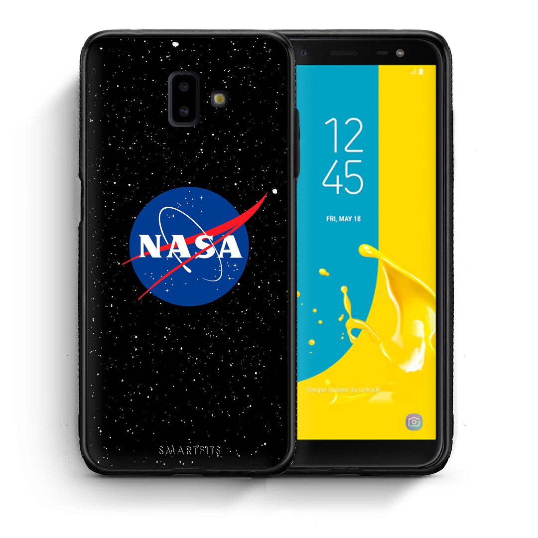 Θήκη Samsung J6+ NASA PopArt από τη Smartfits με σχέδιο στο πίσω μέρος και μαύρο περίβλημα | Samsung J6+ NASA PopArt case with colorful back and black bezels