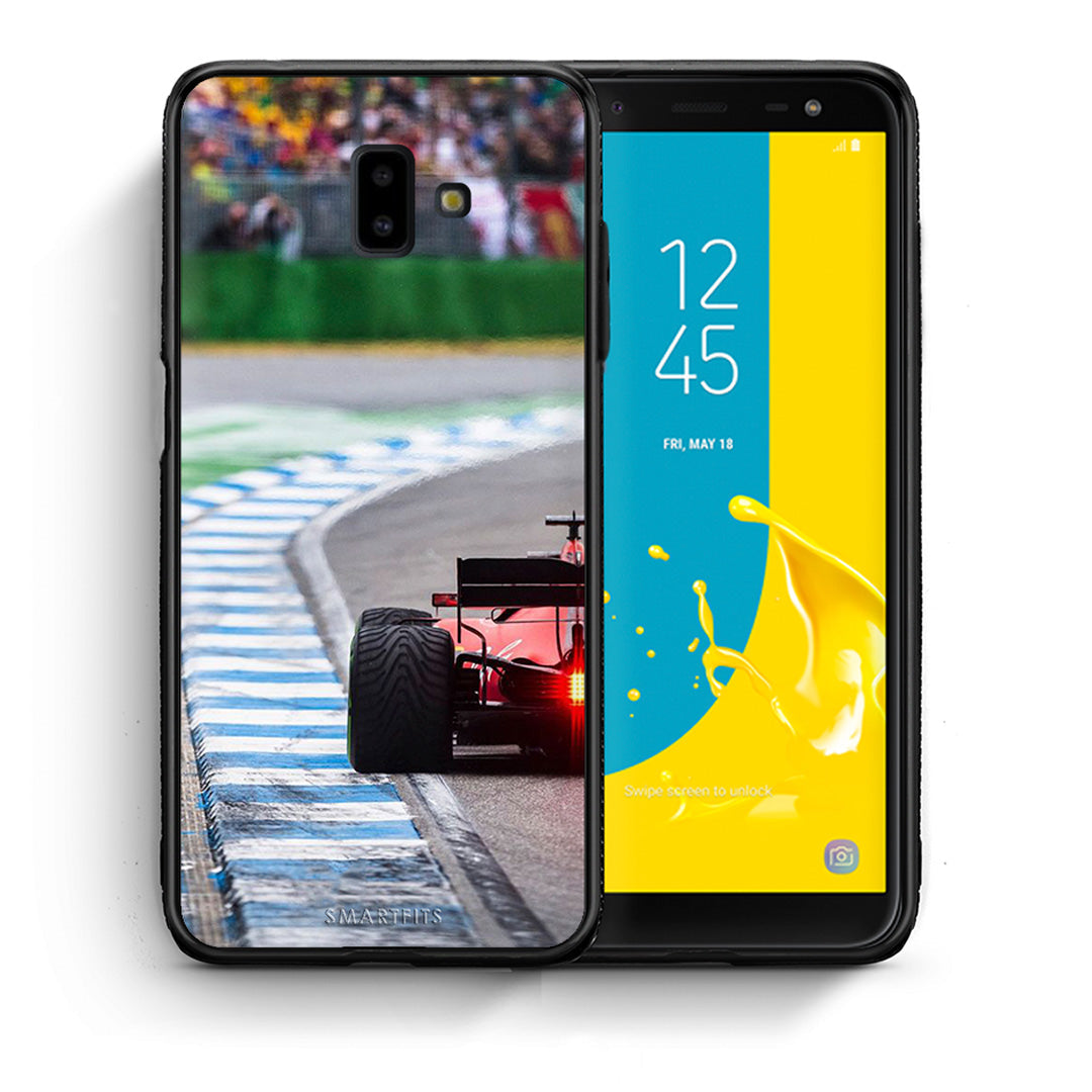Θήκη Samsung J6+ Racing Vibes από τη Smartfits με σχέδιο στο πίσω μέρος και μαύρο περίβλημα | Samsung J6+ Racing Vibes case with colorful back and black bezels