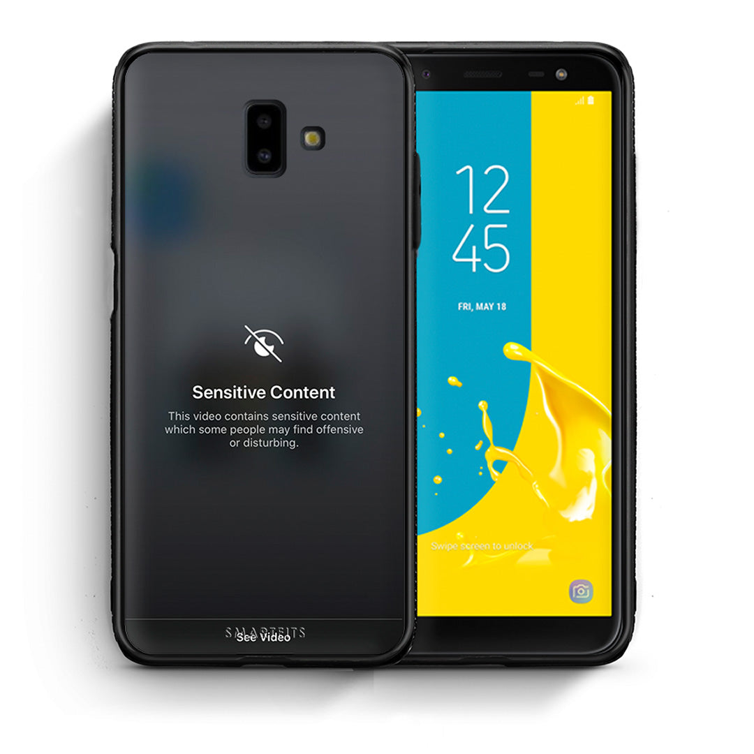 Θήκη Samsung J6+ Sensitive Content από τη Smartfits με σχέδιο στο πίσω μέρος και μαύρο περίβλημα | Samsung J6+ Sensitive Content case with colorful back and black bezels
