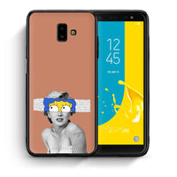 Thumbnail for Θήκη Samsung J6+ Sim Merilyn από τη Smartfits με σχέδιο στο πίσω μέρος και μαύρο περίβλημα | Samsung J6+ Sim Merilyn case with colorful back and black bezels