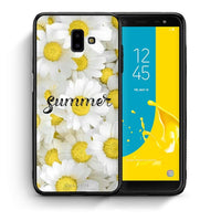Thumbnail for Θήκη Samsung J6+ Summer Daisies από τη Smartfits με σχέδιο στο πίσω μέρος και μαύρο περίβλημα | Samsung J6+ Summer Daisies case with colorful back and black bezels