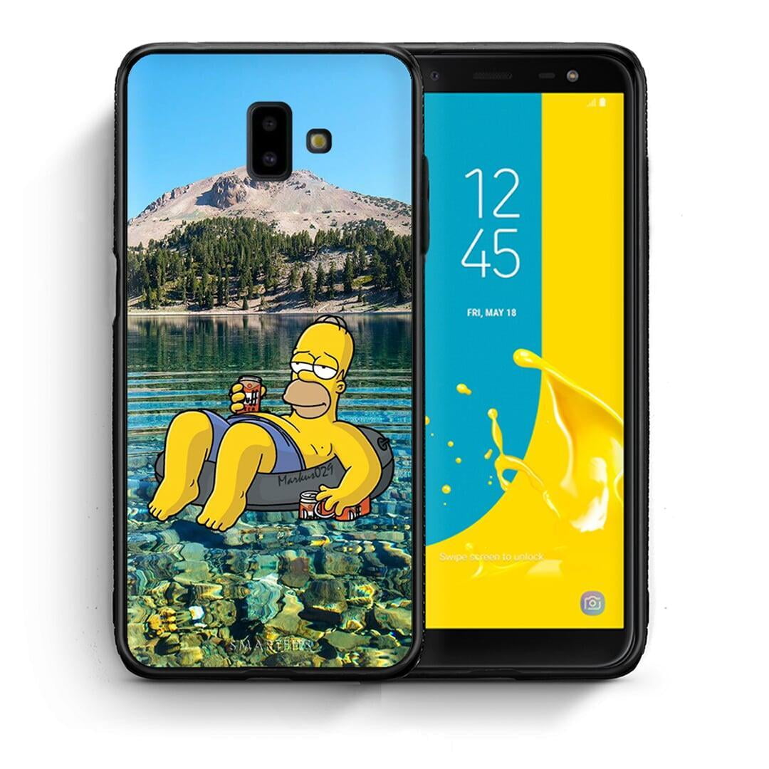 Θήκη Samsung J6+ Summer Happiness από τη Smartfits με σχέδιο στο πίσω μέρος και μαύρο περίβλημα | Samsung J6+ Summer Happiness case with colorful back and black bezels