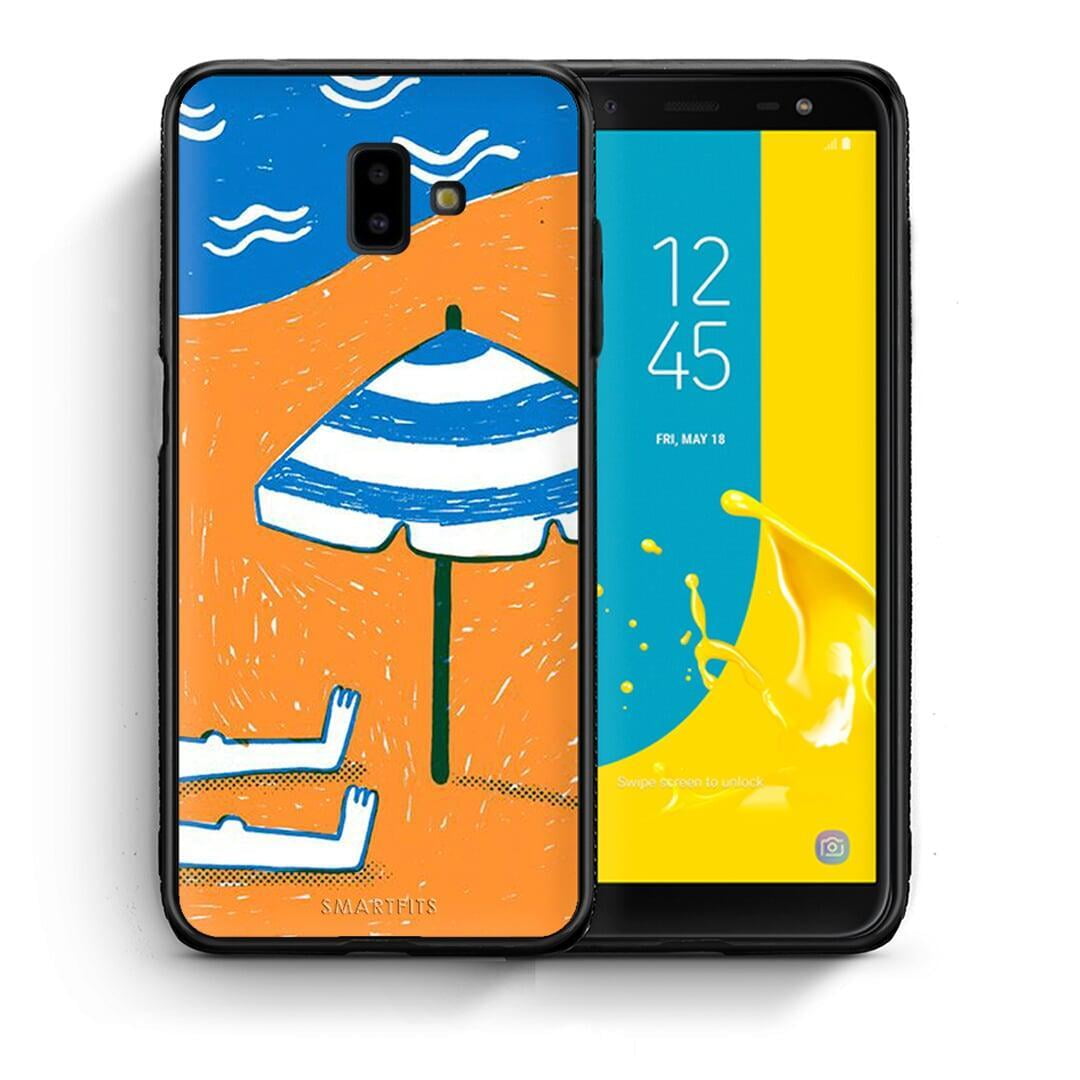 Θήκη Samsung J6+ Summering από τη Smartfits με σχέδιο στο πίσω μέρος και μαύρο περίβλημα | Samsung J6+ Summering case with colorful back and black bezels