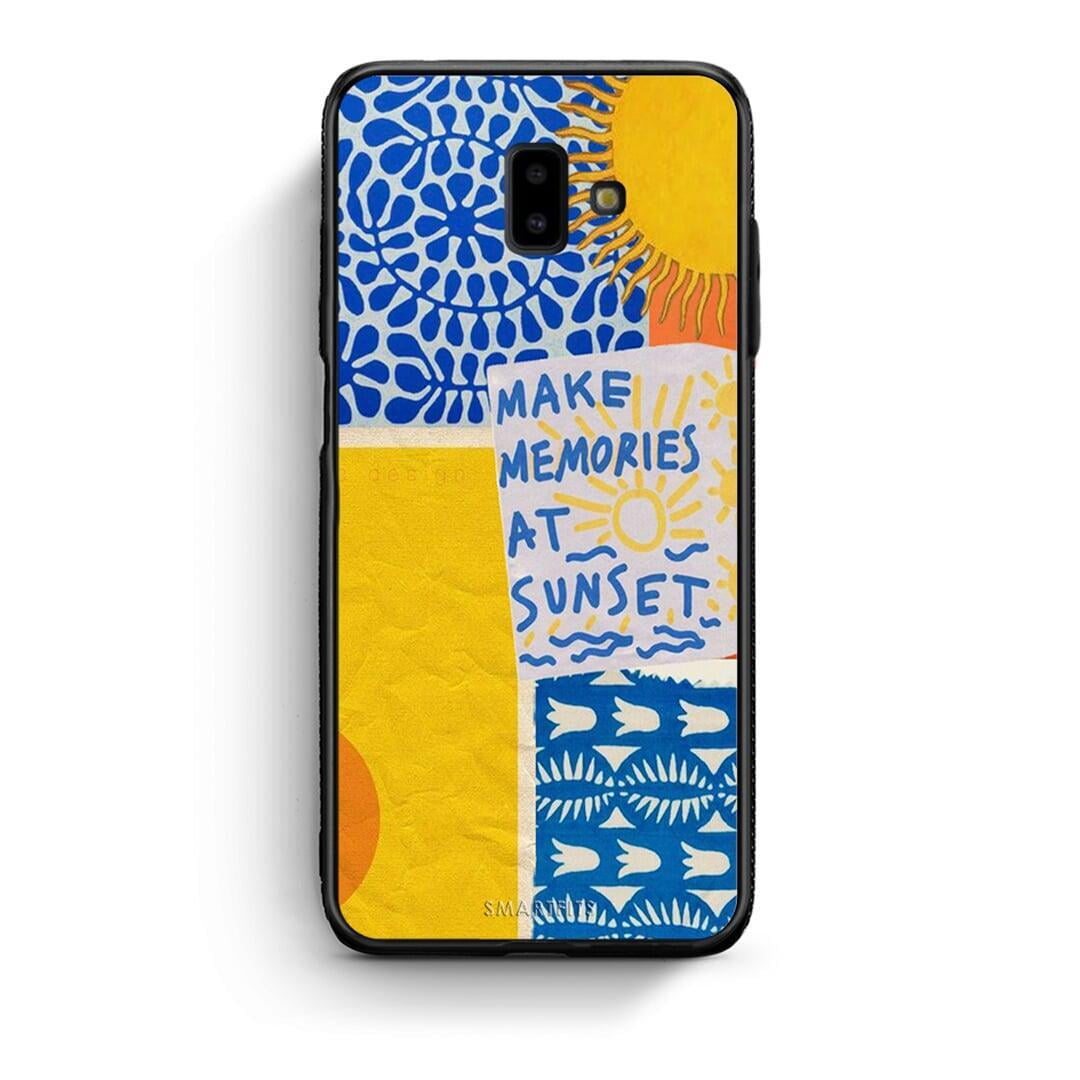 samsung J6+ Sunset Memories Θήκη από τη Smartfits με σχέδιο στο πίσω μέρος και μαύρο περίβλημα | Smartphone case with colorful back and black bezels by Smartfits