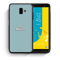 Thumbnail for Θήκη Samsung J6+ Positive Text από τη Smartfits με σχέδιο στο πίσω μέρος και μαύρο περίβλημα | Samsung J6+ Positive Text case with colorful back and black bezels