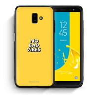 Thumbnail for Θήκη Samsung J6+ Vibes Text από τη Smartfits με σχέδιο στο πίσω μέρος και μαύρο περίβλημα | Samsung J6+ Vibes Text case with colorful back and black bezels