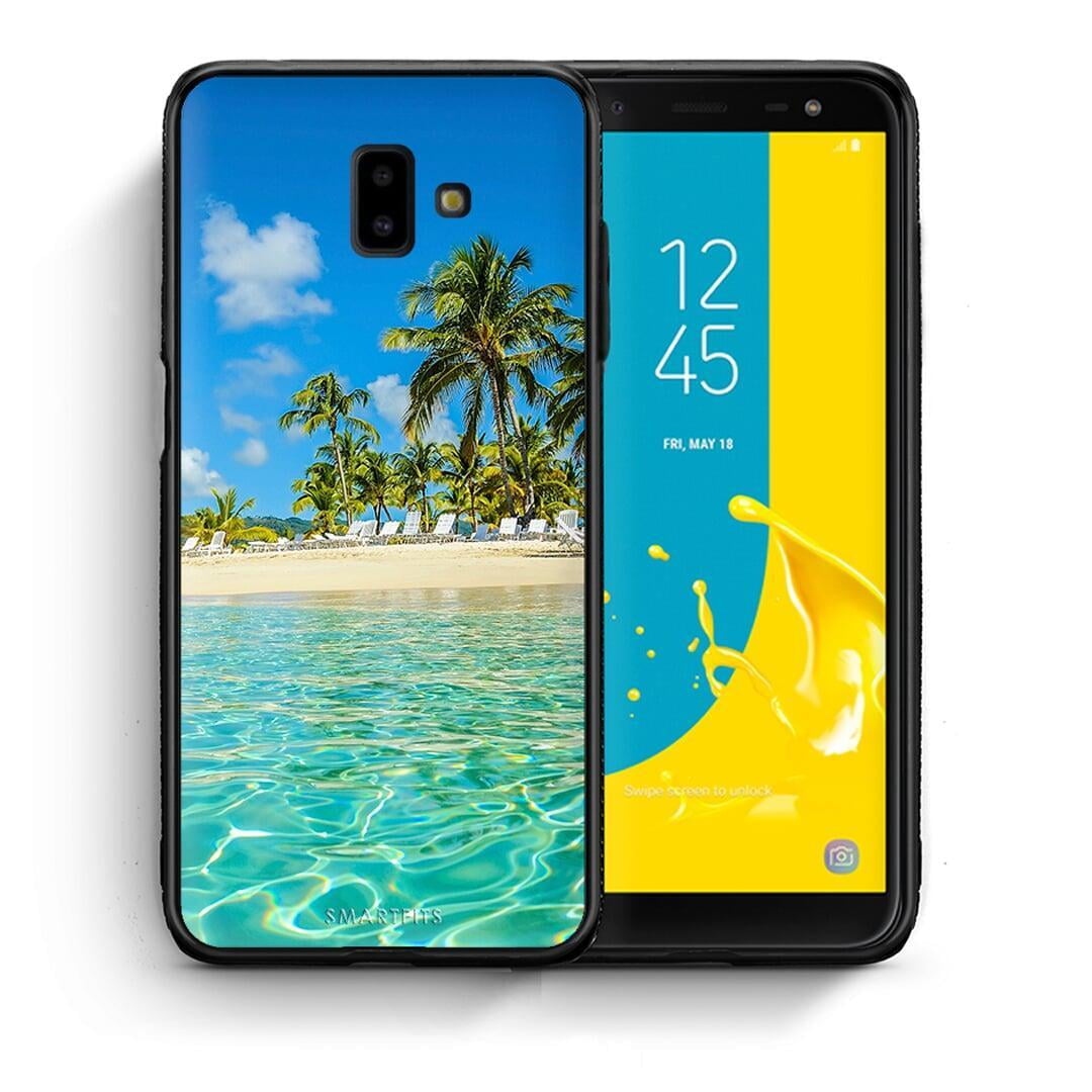 Θήκη Samsung J6+ Tropical Vibes από τη Smartfits με σχέδιο στο πίσω μέρος και μαύρο περίβλημα | Samsung J6+ Tropical Vibes case with colorful back and black bezels