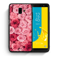 Thumbnail for Θήκη Samsung J6+ RoseGarden Valentine από τη Smartfits με σχέδιο στο πίσω μέρος και μαύρο περίβλημα | Samsung J6+ RoseGarden Valentine case with colorful back and black bezels