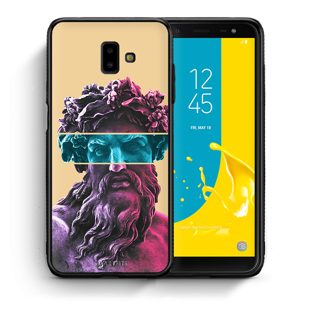Θήκη Αγίου Βαλεντίνου Samsung J6+ Zeus Art από τη Smartfits με σχέδιο στο πίσω μέρος και μαύρο περίβλημα | Samsung J6+ Zeus Art case with colorful back and black bezels