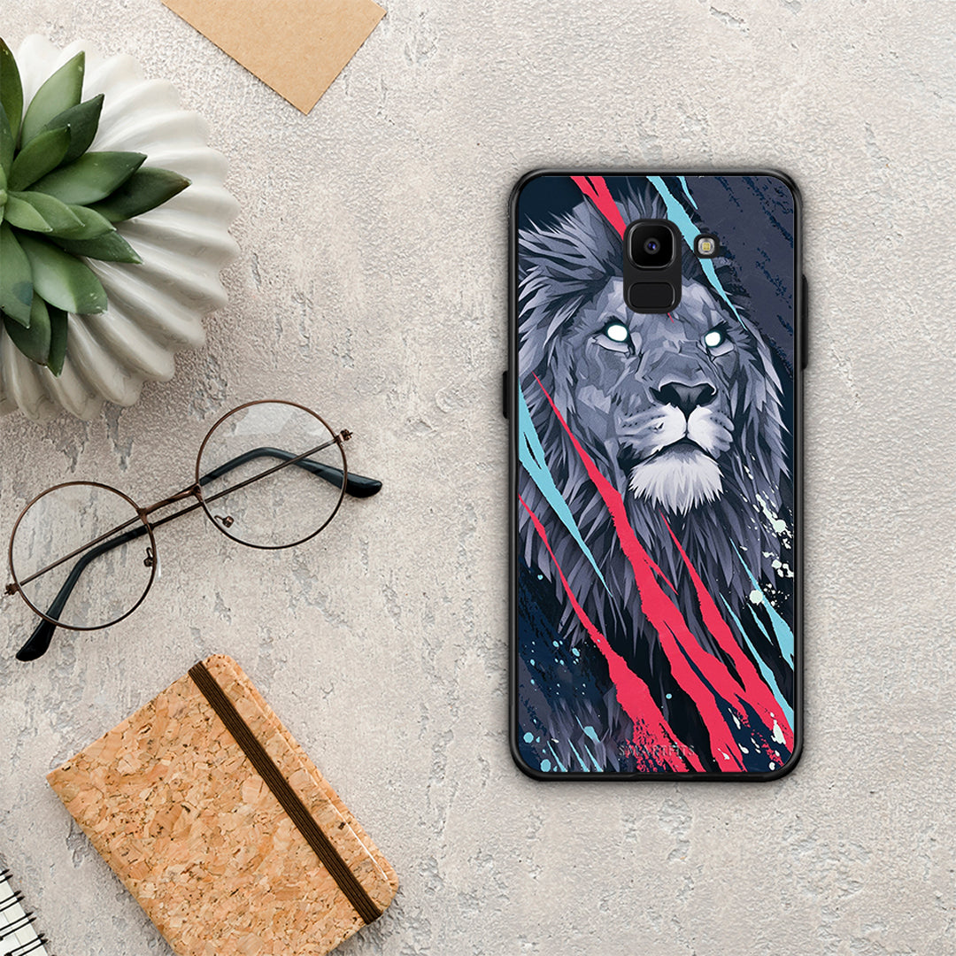 PopArt Lion Designer - Samsung Galaxy J6 case