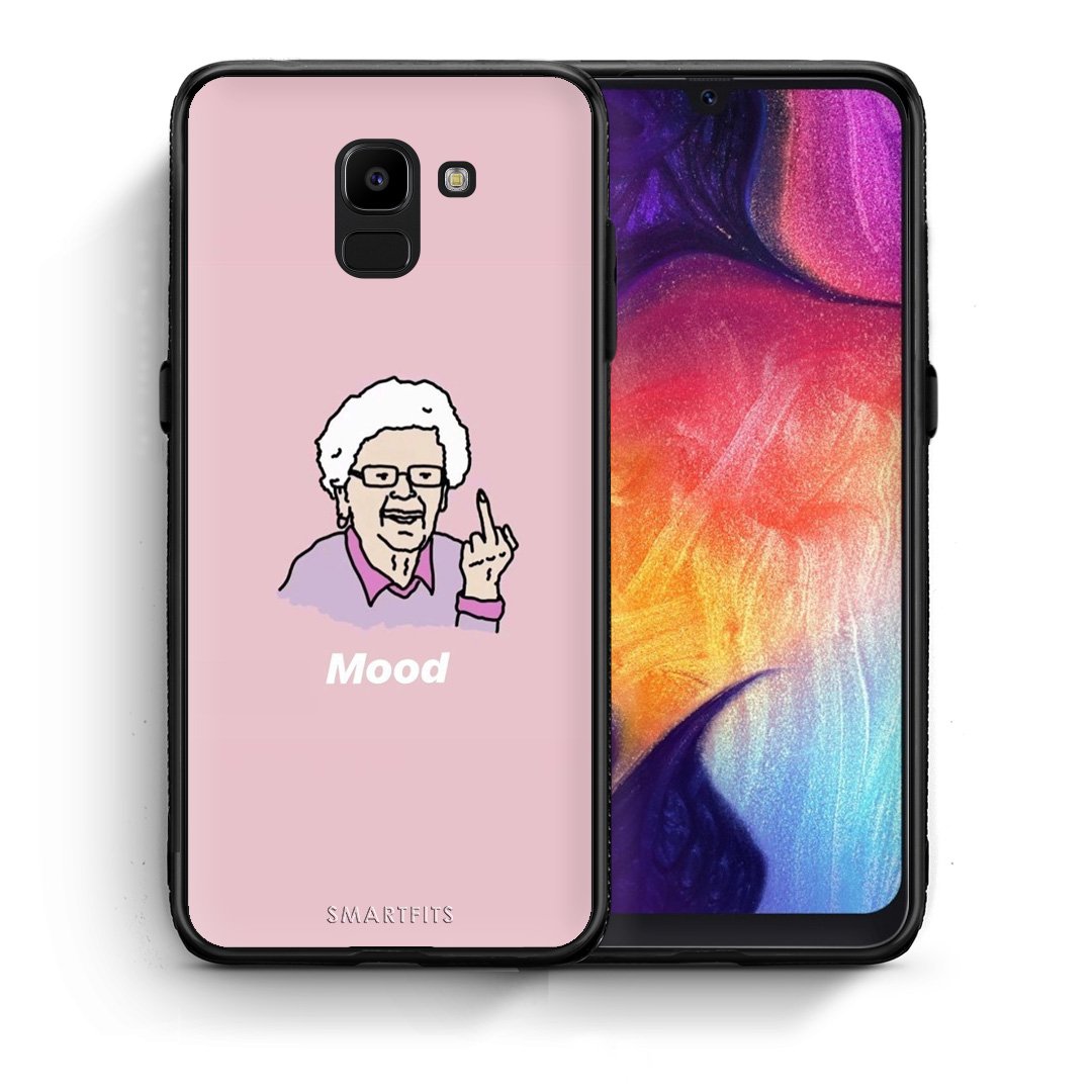 Θήκη Samsung J6 Mood PopArt από τη Smartfits με σχέδιο στο πίσω μέρος και μαύρο περίβλημα | Samsung J6 Mood PopArt case with colorful back and black bezels