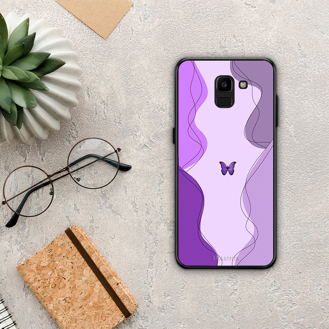 Purple Mariposa - Samsung Galaxy J6 case
