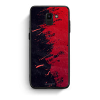 Thumbnail for samsung J6 Red Paint Θήκη Αγίου Βαλεντίνου από τη Smartfits με σχέδιο στο πίσω μέρος και μαύρο περίβλημα | Smartphone case with colorful back and black bezels by Smartfits