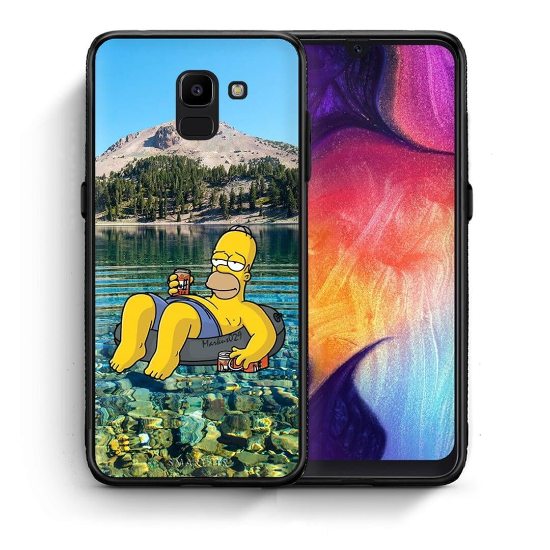 Θήκη Samsung J6 Summer Happiness από τη Smartfits με σχέδιο στο πίσω μέρος και μαύρο περίβλημα | Samsung J6 Summer Happiness case with colorful back and black bezels