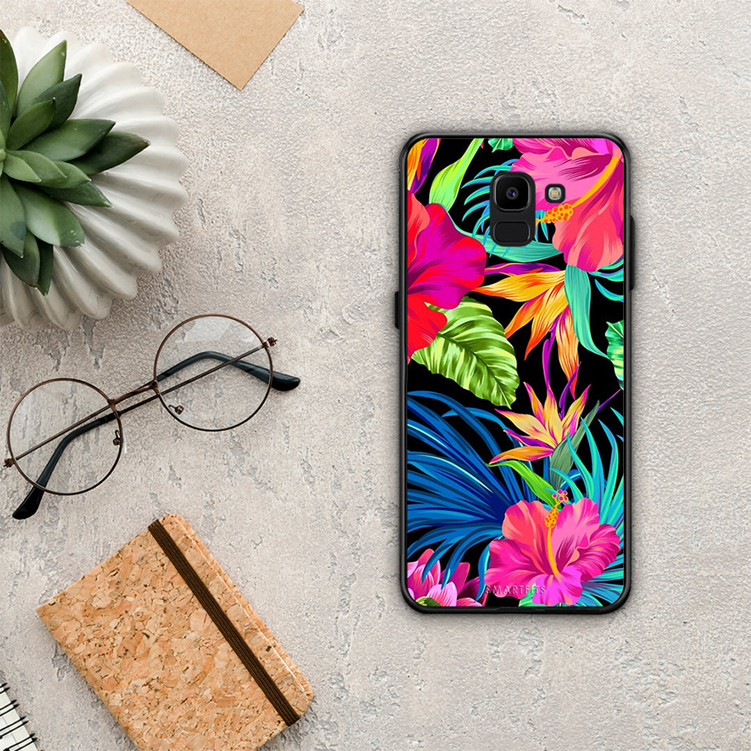 Tropical Flowers - Samsung Galaxy J6 case