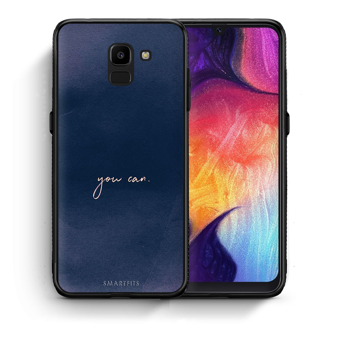 Θήκη Samsung J6 You Can από τη Smartfits με σχέδιο στο πίσω μέρος και μαύρο περίβλημα | Samsung J6 You Can case with colorful back and black bezels