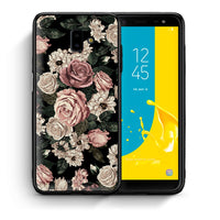 Thumbnail for Θήκη Samsung J6+ Wild Roses Flower από τη Smartfits με σχέδιο στο πίσω μέρος και μαύρο περίβλημα | Samsung J6+ Wild Roses Flower case with colorful back and black bezels