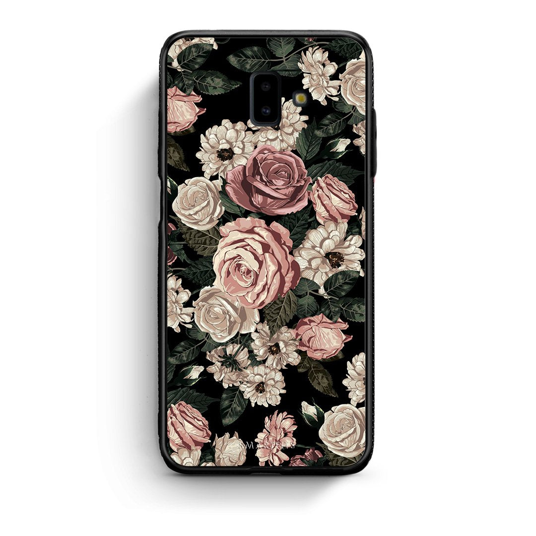 4 - samsung J6+ Wild Roses Flower case, cover, bumper