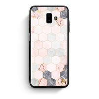 Thumbnail for 4 - samsung J6+ Hexagon Pink Marble case, cover, bumper