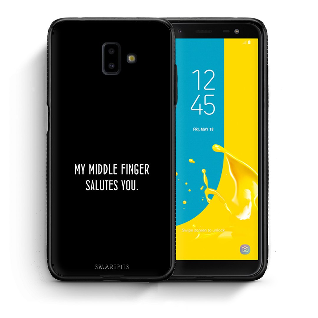 Θήκη Samsung J6+ Salute από τη Smartfits με σχέδιο στο πίσω μέρος και μαύρο περίβλημα | Samsung J6+ Salute case with colorful back and black bezels