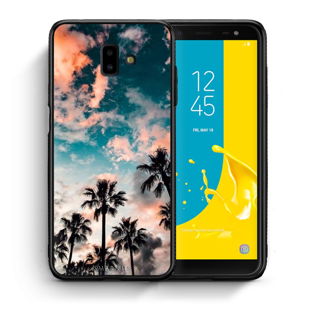 Θήκη Samsung J6+ Sky Summer από τη Smartfits με σχέδιο στο πίσω μέρος και μαύρο περίβλημα | Samsung J6+ Sky Summer case with colorful back and black bezels