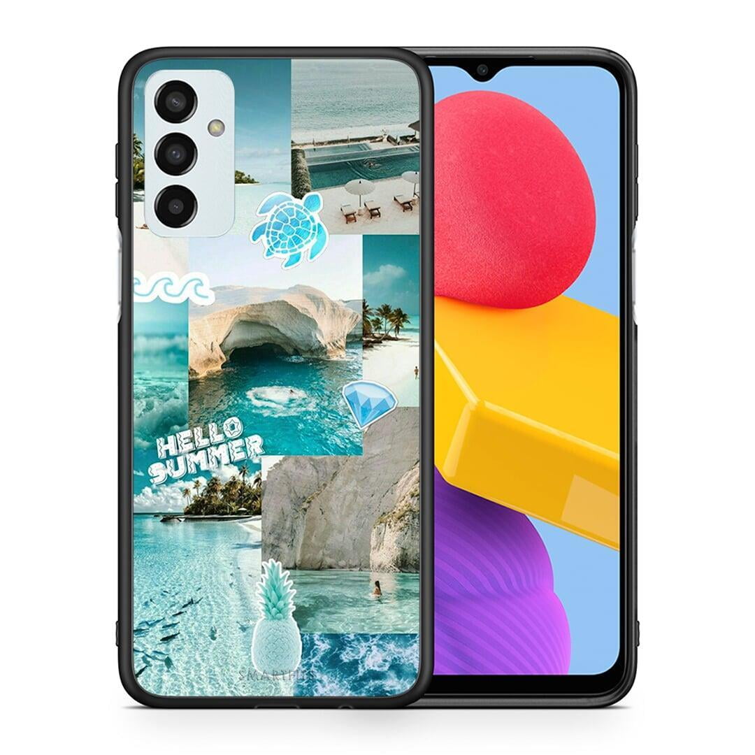 Θήκη Samsung M13 Aesthetic Summer από τη Smartfits με σχέδιο στο πίσω μέρος και μαύρο περίβλημα | Samsung M13 Aesthetic Summer case with colorful back and black bezels