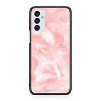 Thumbnail for 33 - Samsung M13 Pink Feather Boho case, cover, bumper