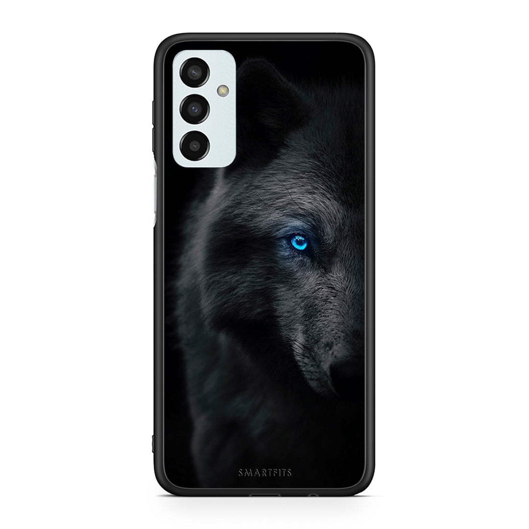 Samsung M13 Dark Wolf θήκη από τη Smartfits με σχέδιο στο πίσω μέρος και μαύρο περίβλημα | Smartphone case with colorful back and black bezels by Smartfits