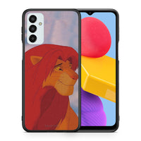 Thumbnail for Θήκη Αγίου Βαλεντίνου Samsung M13 Lion Love 1 από τη Smartfits με σχέδιο στο πίσω μέρος και μαύρο περίβλημα | Samsung M13 Lion Love 1 case with colorful back and black bezels