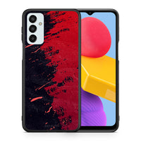 Thumbnail for Θήκη Αγίου Βαλεντίνου Samsung M13 Red Paint από τη Smartfits με σχέδιο στο πίσω μέρος και μαύρο περίβλημα | Samsung M13 Red Paint case with colorful back and black bezels
