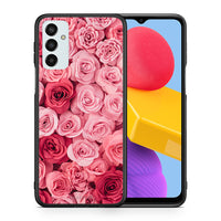 Thumbnail for Θήκη Samsung M13 RoseGarden Valentine από τη Smartfits με σχέδιο στο πίσω μέρος και μαύρο περίβλημα | Samsung M13 RoseGarden Valentine case with colorful back and black bezels