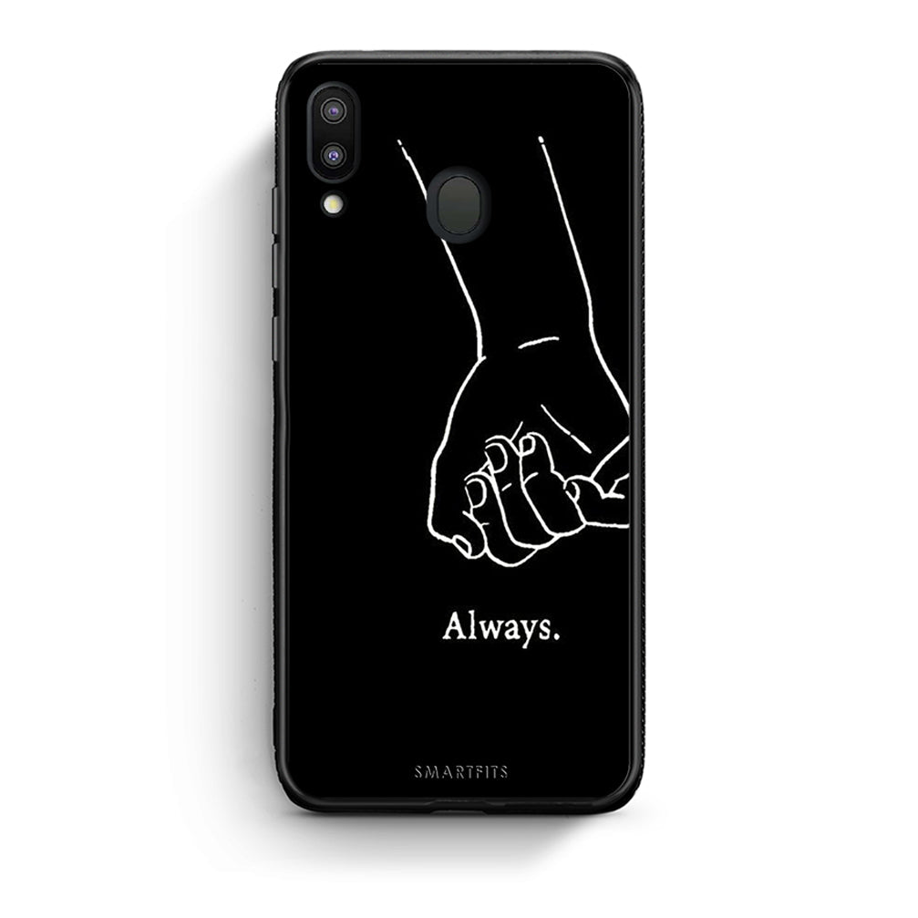 Samsung M20 Always & Forever 1 Θήκη Αγίου Βαλεντίνου από τη Smartfits με σχέδιο στο πίσω μέρος και μαύρο περίβλημα | Smartphone case with colorful back and black bezels by Smartfits