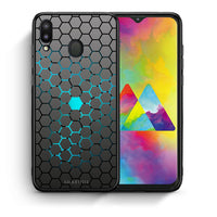 Thumbnail for Θήκη Samsung M20 Hexagonal Geometric από τη Smartfits με σχέδιο στο πίσω μέρος και μαύρο περίβλημα | Samsung M20 Hexagonal Geometric case with colorful back and black bezels