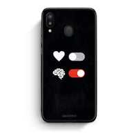 Thumbnail for Samsung M20 Heart Vs Brain Θήκη Αγίου Βαλεντίνου από τη Smartfits με σχέδιο στο πίσω μέρος και μαύρο περίβλημα | Smartphone case with colorful back and black bezels by Smartfits