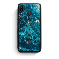 Thumbnail for Samsung M20 Marble Blue θήκη από τη Smartfits με σχέδιο στο πίσω μέρος και μαύρο περίβλημα | Smartphone case with colorful back and black bezels by Smartfits