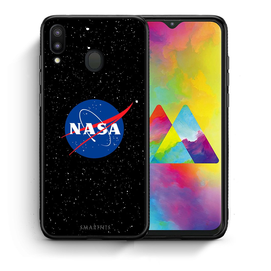 Θήκη Samsung M20 NASA PopArt από τη Smartfits με σχέδιο στο πίσω μέρος και μαύρο περίβλημα | Samsung M20 NASA PopArt case with colorful back and black bezels