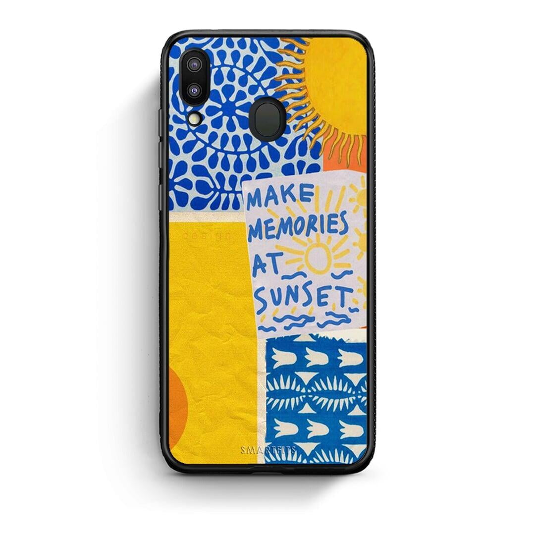Samsung M20 Sunset Memories Θήκη από τη Smartfits με σχέδιο στο πίσω μέρος και μαύρο περίβλημα | Smartphone case with colorful back and black bezels by Smartfits