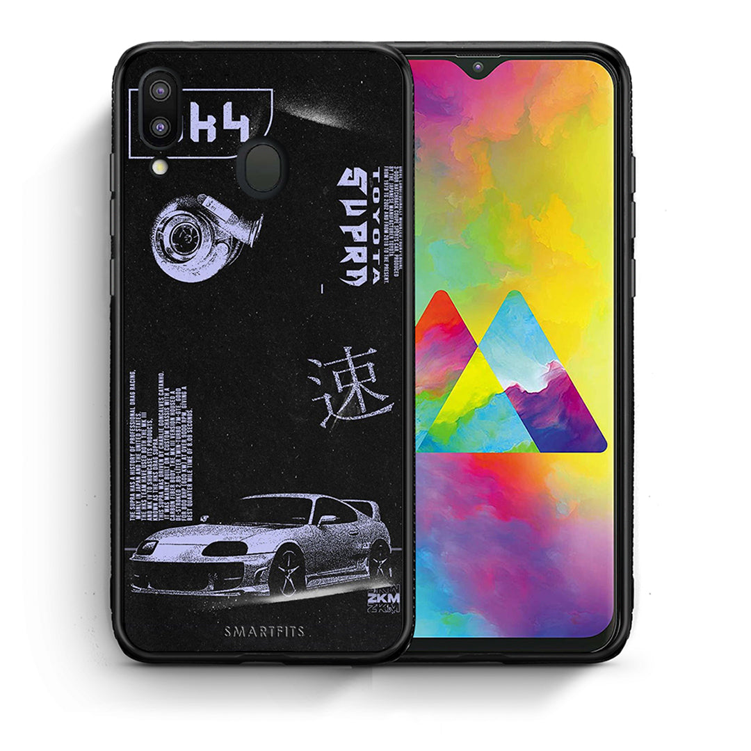 Θήκη Αγίου Βαλεντίνου Samsung M20 Tokyo Drift από τη Smartfits με σχέδιο στο πίσω μέρος και μαύρο περίβλημα | Samsung M20 Tokyo Drift case with colorful back and black bezels