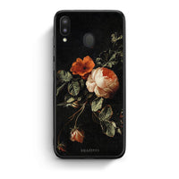 Thumbnail for Samsung M20 Vintage Roses θήκη από τη Smartfits με σχέδιο στο πίσω μέρος και μαύρο περίβλημα | Smartphone case with colorful back and black bezels by Smartfits
