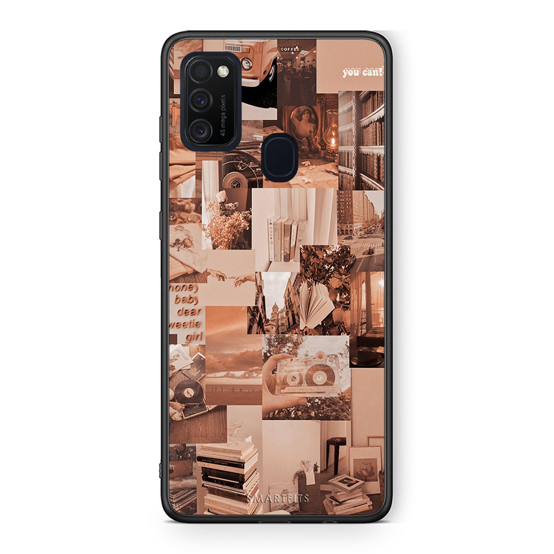 Samsung M21 / M31 Collage You Can Θήκη Αγίου Βαλεντίνου από τη Smartfits με σχέδιο στο πίσω μέρος και μαύρο περίβλημα | Smartphone case with colorful back and black bezels by Smartfits