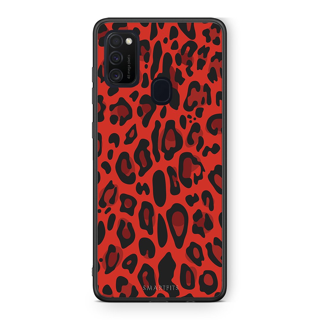 4 - Samsung M21/M31 Red Leopard Animal case, cover, bumper