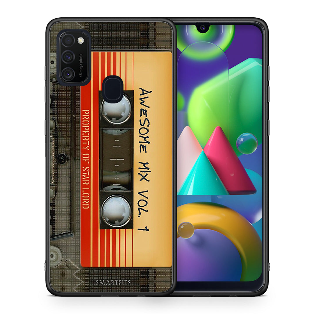 Θήκη Samsung M21/M31 Awesome Mix από τη Smartfits με σχέδιο στο πίσω μέρος και μαύρο περίβλημα | Samsung M21/M31 Awesome Mix case with colorful back and black bezels