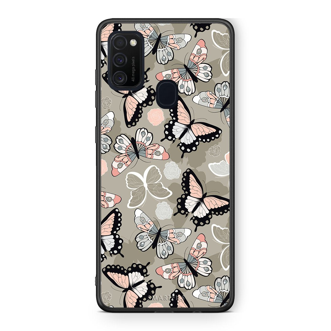 135 - Samsung M21/M31  Butterflies Boho case, cover, bumper