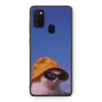 Thumbnail for Samsung M21/M31 Cat Diva θήκη από τη Smartfits με σχέδιο στο πίσω μέρος και μαύρο περίβλημα | Smartphone case with colorful back and black bezels by Smartfits