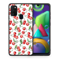 Thumbnail for Θήκη Samsung M21/M31 Cherry Summer από τη Smartfits με σχέδιο στο πίσω μέρος και μαύρο περίβλημα | Samsung M21/M31 Cherry Summer case with colorful back and black bezels