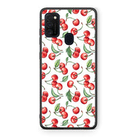 Thumbnail for Samsung M21/M31 Cherry Summer θήκη από τη Smartfits με σχέδιο στο πίσω μέρος και μαύρο περίβλημα | Smartphone case with colorful back and black bezels by Smartfits