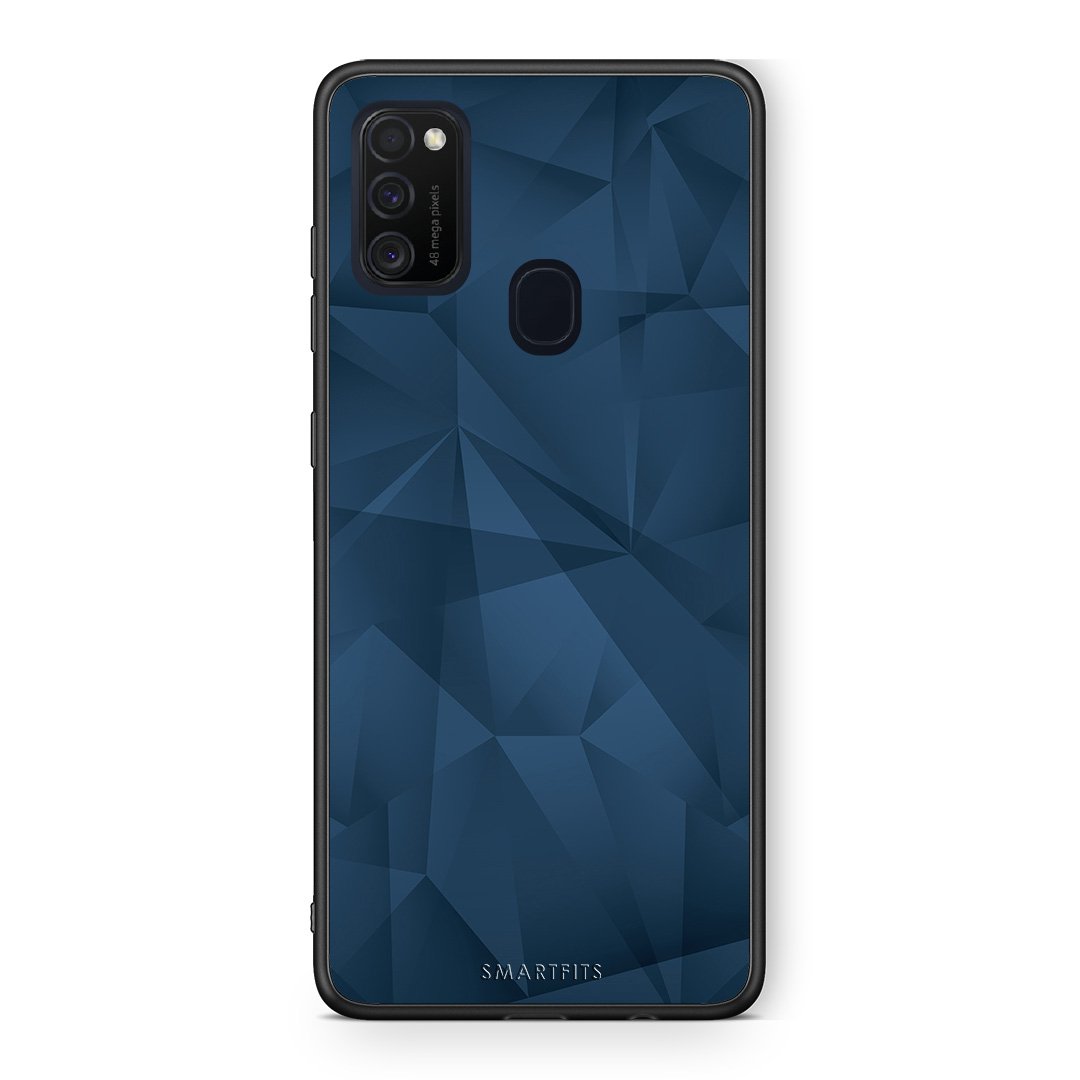 39 - Samsung M21/M31  Blue Abstract Geometric case, cover, bumper