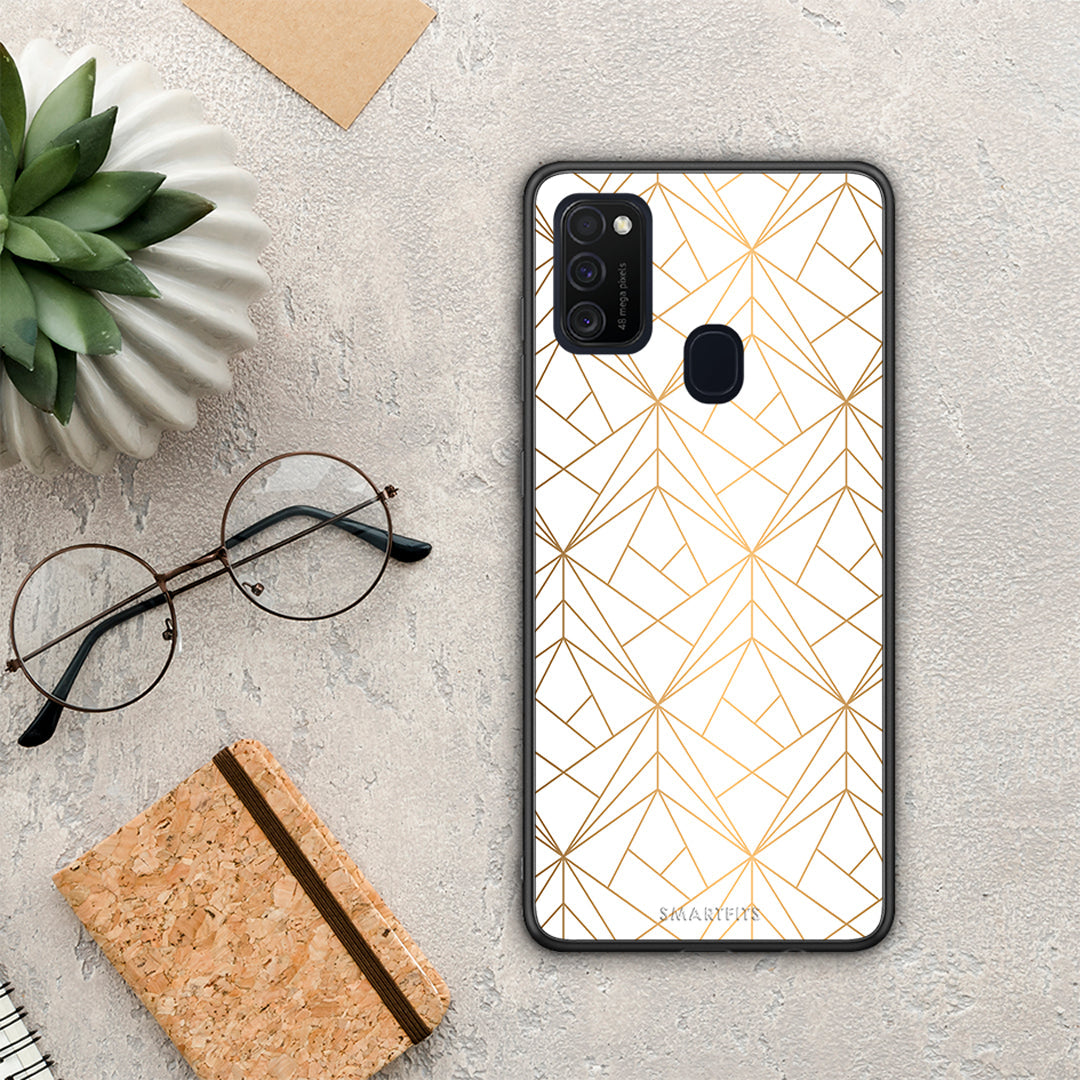 Geometric Luxury White - Samsung Galaxy M21 / M30s case