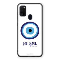 Thumbnail for Samsung M21/M31 Karma Says θήκη από τη Smartfits με σχέδιο στο πίσω μέρος και μαύρο περίβλημα | Smartphone case with colorful back and black bezels by Smartfits